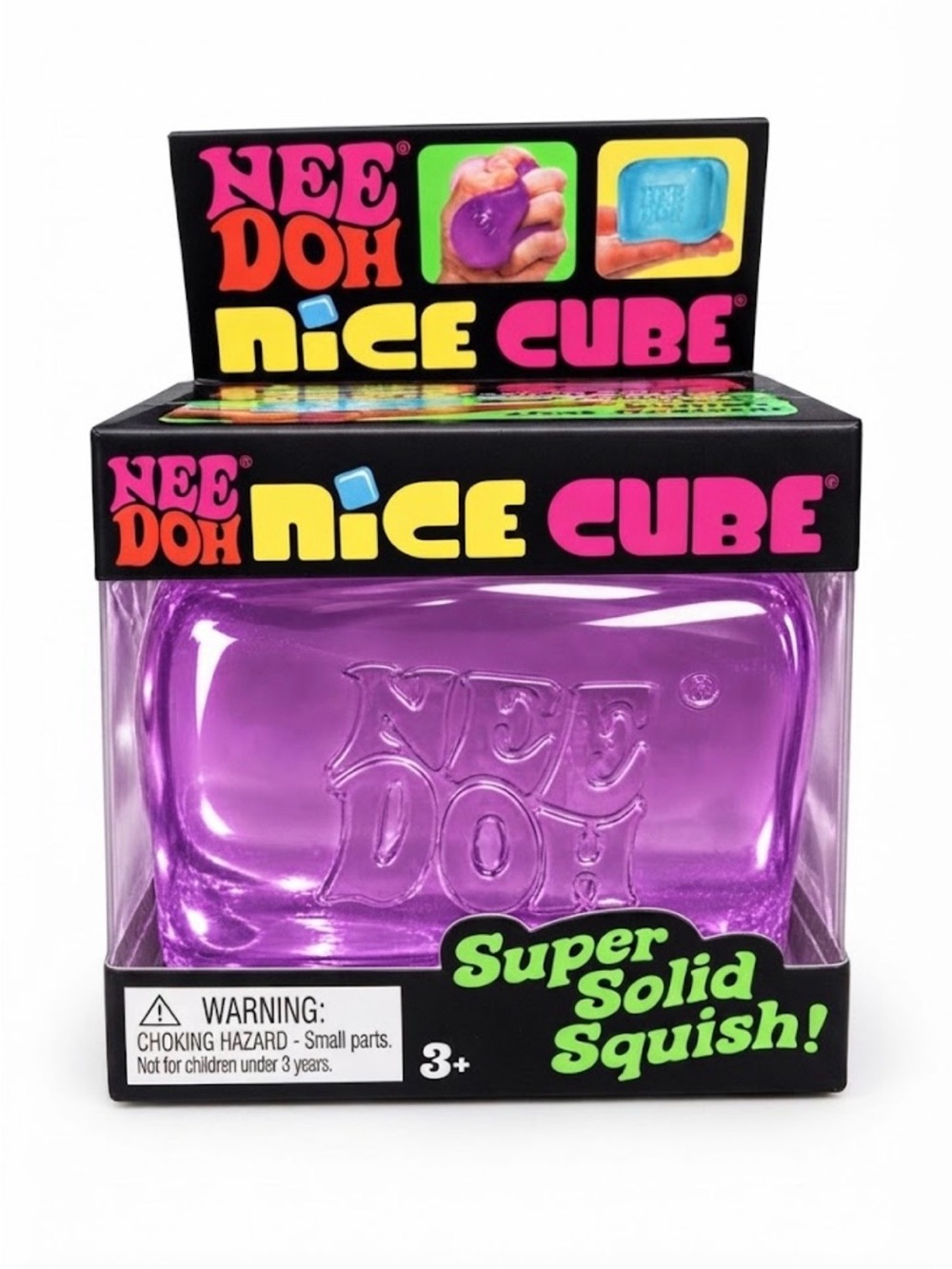 NeeDoh Nice Cube Fidget Toy – Purple Ice💜🧊 NWT